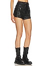 view 2 of 4 Baldwin Faux Leather Short in Black