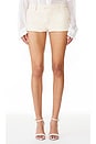 view 1 of 4 Olivia Faux Leather Shorts in Bone