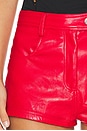 view 6 of 6 Colson Faux Leather Short in Ruby Red