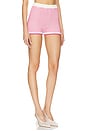 view 2 of 6 Lena Knit Short in Pink & White