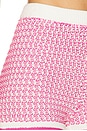 view 6 of 6 Lena Knit Short in Pink & White