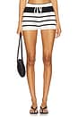 view 1 of 6 Nindi Knit Short in Black & White