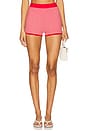 view 1 of 6 Parker Knit Short in Red & Off White
