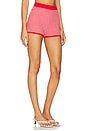 view 2 of 6 Parker Knit Short in Red & Off White