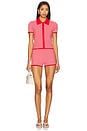 view 5 of 6 Parker Knit Short in Red & Off White