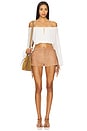 view 5 of 6 Chase Faux Suede Short in Camel