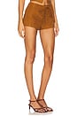 view 2 of 6 Noella Faux Suede Short in Camel