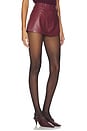 view 2 of 6 Jordan Faux Leather Mini Short in Oxblood