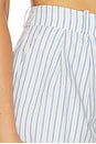 view 6 of 6 Linny Linen Short in Baby Blue Stripe