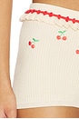 view 6 of 6 Felina Cherry Embroidered Short in Cream Multi