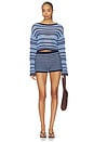 view 5 of 6 Muriel Stripe Short in Blue Multi