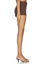 view 3 of 6 Lucia Mini Short in Chocolate Brown