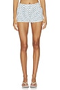 view 1 of 6 Lucia Mini Short in White Polka Dot