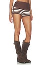 view 2 of 6 Pauley Knit Short in Brown & Ivory Stripe
