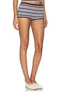 view 2 of 6 Haize Stripe Short in Blue & Brown Stripe
