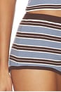 view 6 of 6 Haize Stripe Short in Blue & Brown Stripe