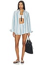 view 5 of 6 Sutton Short in Blue & Pink Stripe