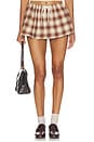 view 1 of 6 Samira Flannel Mini Skort in Brown Plaid