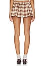 view 5 of 6 Samira Flannel Mini Skort in Brown Plaid