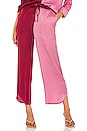 view 1 of 4 Pajama Cropped Pant in Pink & Plum Red