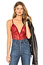 view 1 of 5 Lace Bodysuit in Red