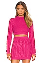 view 2 of 4 Etienne Cropped Cable Knit in Pink