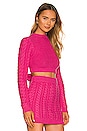 view 3 of 4 Etienne Cropped Cable Knit in Pink