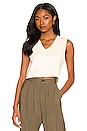 view 1 of 4 Cropped Cable Sweater Vest in Ivory