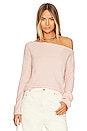 Alayah Off Shoulder Sweater in Soft Pink