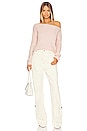 view 7 of 8 Lovers + Friends Alayah Off Shoulder Sweater in Soft Pink