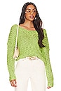 view 1 of 4 Doxie Deep V Sweater in Lime Green