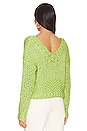view 3 of 4 Doxie Deep V Sweater in Lime Green