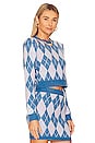 view 2 of 4 Casey Argyle Sweater in Blue Multi