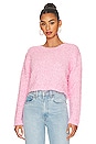 view 1 of 4 Mandy Shaggy Cropped Sweater in Baby Pink