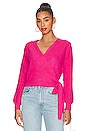 view 1 of 5 Lisseth Wrap Sweater in Hot Pink