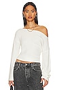 Alayah Off Shoulder Sweater in White