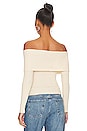view 3 of 4 Avi Off Shoulder Sweater in Beige