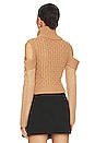view 3 of 4 Analise Cold Shoulder Sweater in Tan