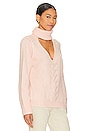 view 2 of 4 Deidra Cut Out Turtleneck Pullover in Light Pink