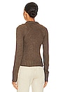 view 3 of 4 Emory Keyhole Cable Pullover in Dark Taupe Brown