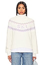 view 1 of 4 Kaley Ski Sweater in Blue And Ivory Multi