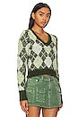 view 2 of 4 Tanessa Argyle Sweater in Green Multi