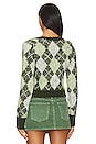 view 3 of 4 Tanessa Argyle Sweater in Green Multi