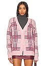 view 1 of 4 Damia Plaid Cardigan in Pink Plaid