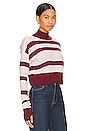 view 2 of 4 Tandice Striped Sweater in Blush & Burgundy