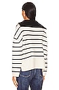 view 3 of 4 Cl?mence Half Zip Pullover in Black & White Stripe