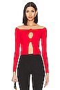 view 1 of 4 Liora Rosette Sweater in Red