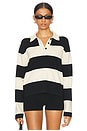 view 1 of 4 Parvati Stripe Sweater in Black & Beige