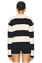 view 3 of 4 Parvati Stripe Sweater in Black & Beige