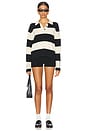 view 4 of 4 Parvati Stripe Sweater in Black & Beige